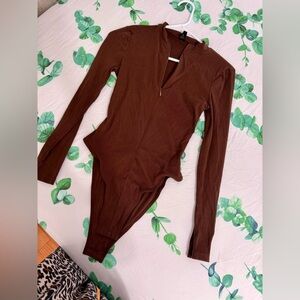 Chocolate brown stretchy bodysuit